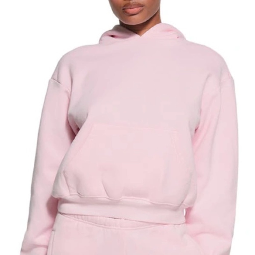 Skims Cotton Blend Fleece Hoodie In Cherry Blossom size M 🌸 new with tags!